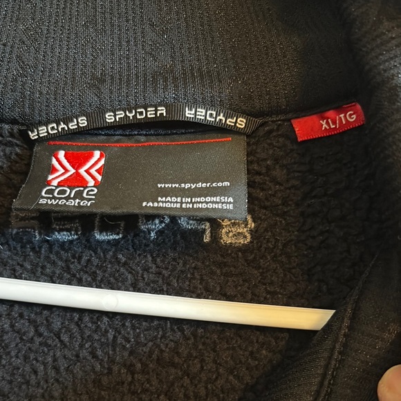 Spyder Black Zip Up Sweater with Athletic Style - Picture 2 of 9